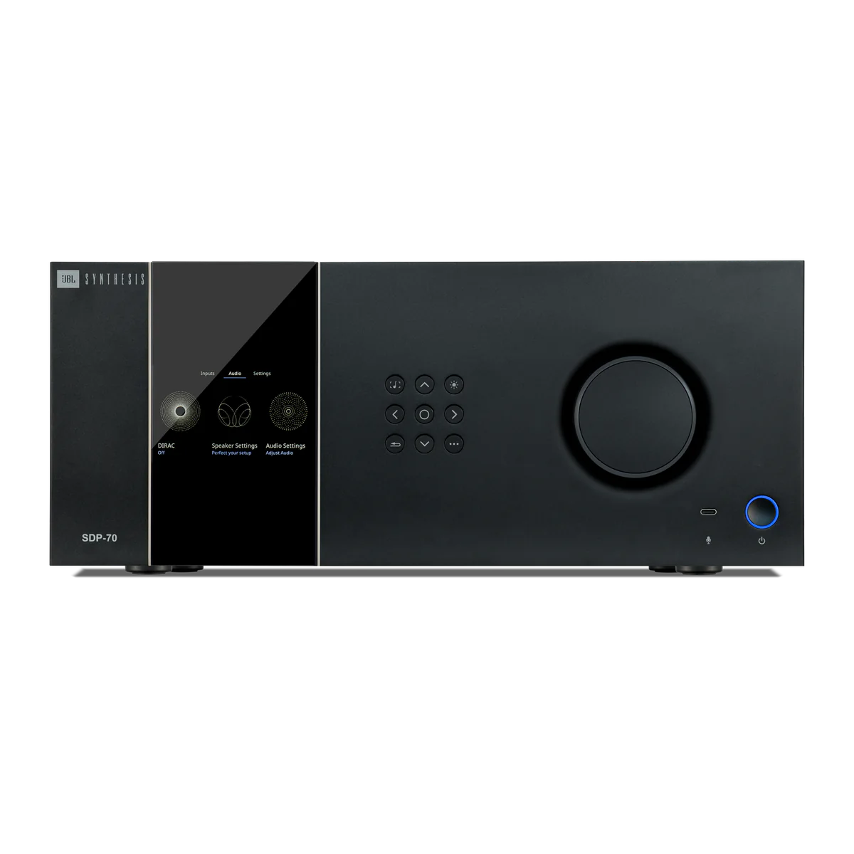JBL Synthesis SDP-70 immersive AV preamp processor, front view